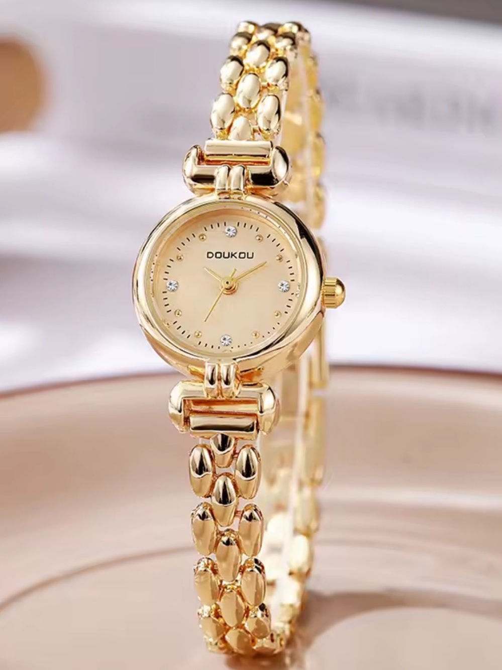 New Gold-Tone Women's Bracelet Watch